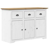 vidaXL Sideboard BODO White and Brown 115x43x79.5 cm Solid Wood Pine