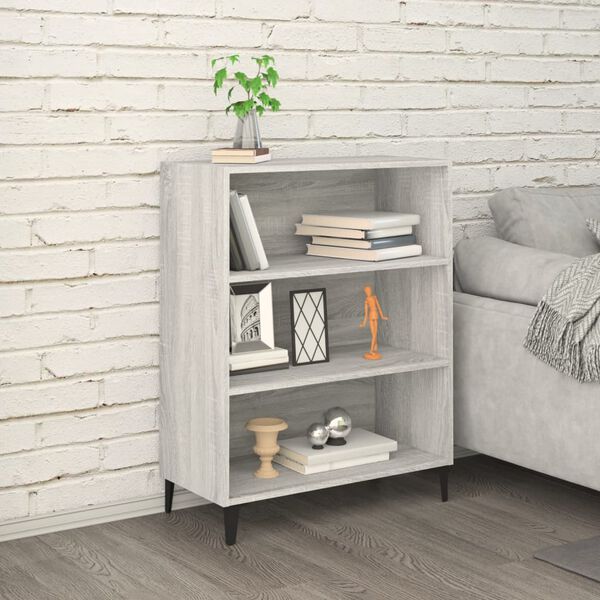 vidaXL Sideboard Grey Sonoma 69.5x32.5x90 cm Engineered Wood