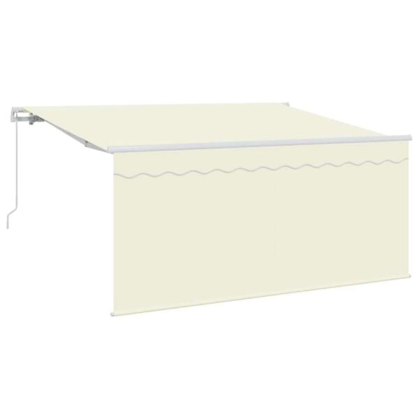 vidaXL Retractable Awning Cream 300 x 200 cm Polyester and Aluminium