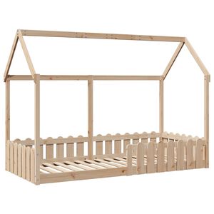 vidaXL Kids' House Bed Frame without Mattress 90x190 cm Single Solid Wood Pine