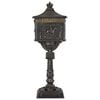 vidaXL Standing Mailbox Bronze 42.5 x 29.5 x 117 cm Cast Aluminum
