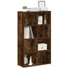 vidaXL Bookcase Smoked Oak 60x24x101.5 cm Engineered Wood