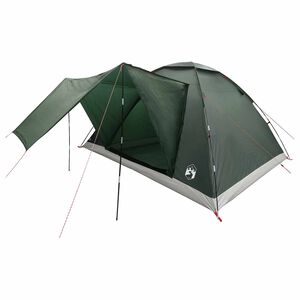 vidaXL Camping Tent 6-Person Army Green Polyester and Steel