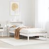 vidaXL Bed Frame without Mattress White 90x190 cm Single Solid Wood Pine