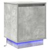 vidaXL Bedside Cabinet 2 pcs Concrete Grey 39 x 34.5 x 50 cm