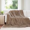 vidaXL Throw Blanket Camel 270 x 240 cm Fleece