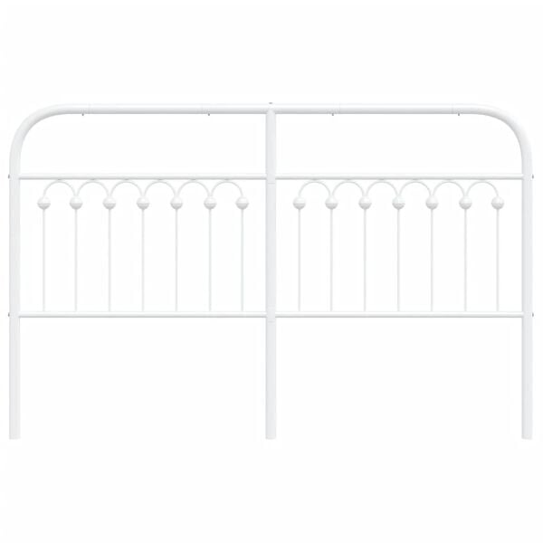 vidaXL Metal Replace Headboard White 150 cm