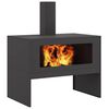 vidaXL Fire Pit Black 80 x 50 x 96 cm Cold-rolled Steel