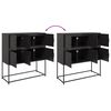 vidaXL Sideboard Black 100.5x39x107 cm Steel