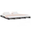 vidaXL Pallet Bed without Mattress Grey King Size Solid Wood