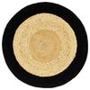 vidaXL Placemats 6 pcs Natural and Black 38 cm Jute and Cotton