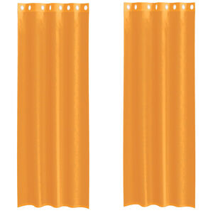 vidaXL Voile Curtains with Grommets 2 pcs Orange 140x300 cm