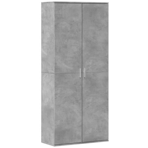 vidaXL Highboard Concrete Grey 80x35x180 cm Engineered Wood