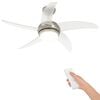 vidaXL Ceiling Fan with Light and Remote Control &Oslash; 110 cm Transparent