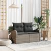 vidaXL Garden Sofa Grey 124 x 62 x 69cm Poly Rattan