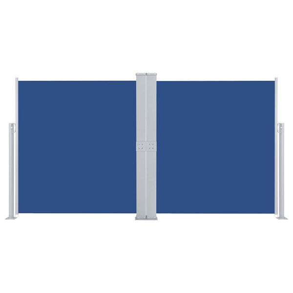 vidaXL Retractable Side Awning Blue 140x600 cm