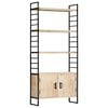 vidaXL 4-Tier Bookcase 80x30x180 cm Solid Mango Wood