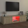 vidaXL TV Cabinet with LED Lights Sonoma Oak 140x40x36 cm