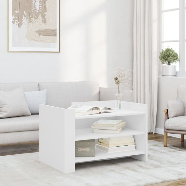 vidaXL Coffee Table White 80x50x50 cm Engineered Wood