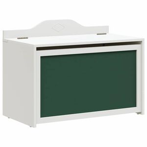 vidaXL Box with Storage and Chalkboard Front with Storage ROROS White