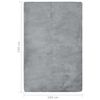 vidaXL Teddy Rug Grey 230x160 cm