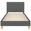 vidaXL Children's Bed Frame with Headboard Dark Grey 90 x 200 cm