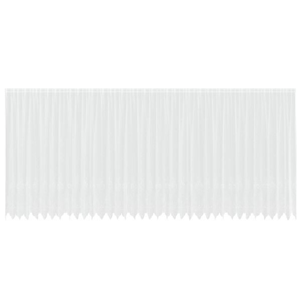 vidaXL Lace Curtain with Curtains Floral White 245 x 900 cm Polyester