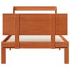 vidaXL Bed Frame with Headboard 2 pcs Wax Brown Solid Pine Wood