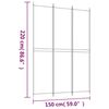 vidaXL 3-Panel Room Divider Anthracite 150x220 cm Fabric