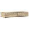 vidaXL Storage Bed Frame with Drawer Sonoma Oak 75 cm Engineered Wood