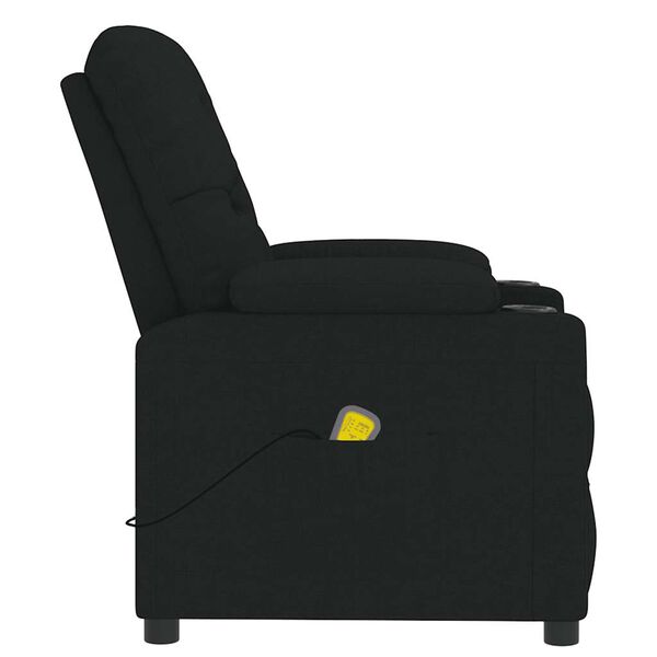 vidaXL Massage Recliner Chair Black Fabric