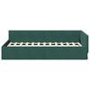 vidaXL Corner Bed Frame Dark Green 90 cm x 190 cm Velvet