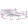 vidaXL Bed Frame with Headboard without Mattress White 180x200 cm Super King