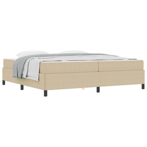 vidaXL Bed Frame with Mattress Light Green Grey 200 x 200 cm Fabric