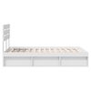 vidaXL Bed Frame with Headboard White 135 x 190 cm Solid Pine Wood