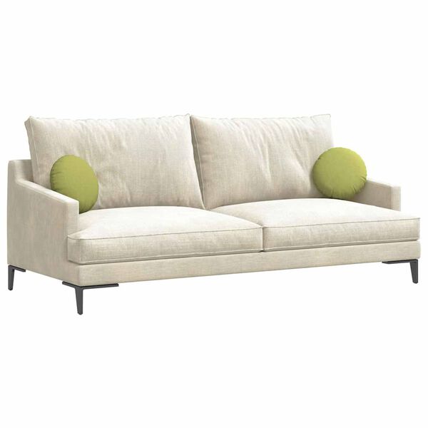 vidaXL Seat Cushions 2 pcs Light Green &Oslash;30 x 13 cm Fabric