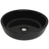 vidaXL Basin Ceramic Round Black 42x12 cm