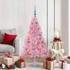 vidaXL Artificial Pre-lit Christmas Tree with 150 LEDs Pink 150 cm PVC