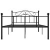 vidaXL Bed Frame without Mattress Black Metal 120x200 cm