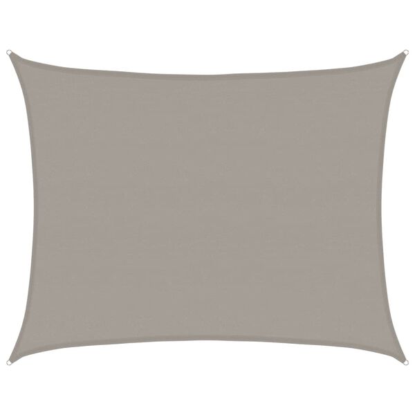 vidaXL Sunshade Sail 160 g/m² Rectangular Light Grey 6x8 m HDPE