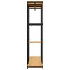 vidaXL Wardrobe Black and Oak 110x40x167 cm Metal and Engineered Wood