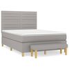vidaXL Box Spring Bed with Mattress Light Grey 140x200 cm Fabric