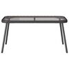 vidaXL Coffee Table Black 90 x 45 x 43 cm Poly Rattan and glass
