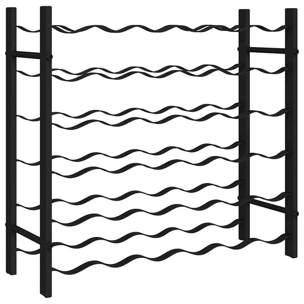 vidaXL Wine Rack for 36 Bottles Black Iron