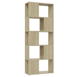 vidaXL Book Cabinet Room Divider Sonoma Oak 60x24x155 cm
