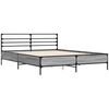 vidaXL Bed Frame without Mattress Grey Sonoma 150x200 cm King Size