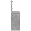vidaXL Dressing Table with LED Concrete Grey 100x40x130 cm