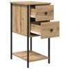 vidaXL Bedside Cabinet Artisan oak 32 x 42 x 70 cm Engineered wood
