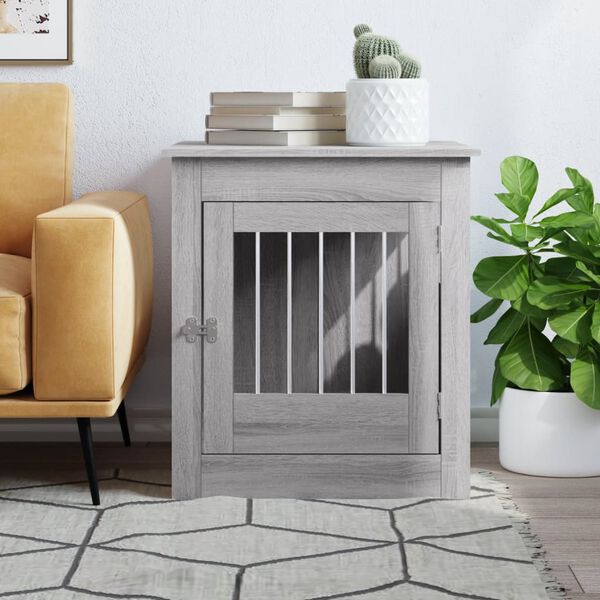 vidaXL Dog Crate Furniture Grey Sonoma 64.5x80x71 cm Engineered Wood