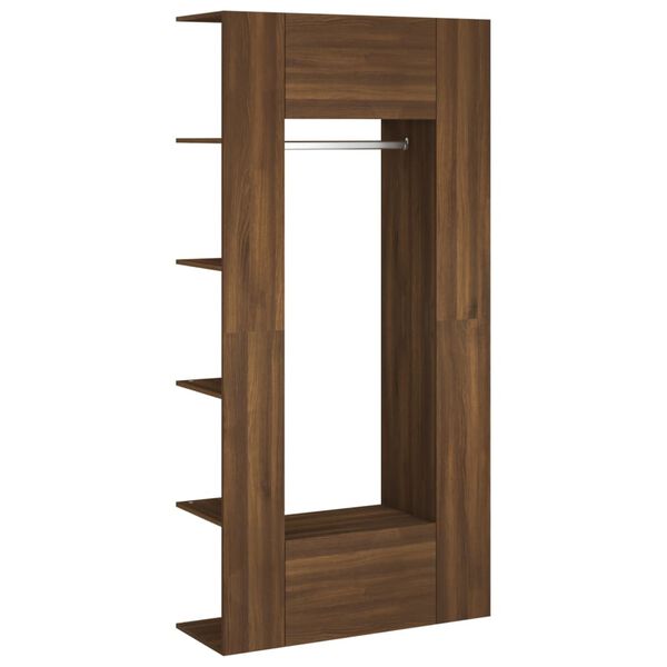 vidaXL Hallway Cabinets 2 pcs Brown Oak Engineered Wood
